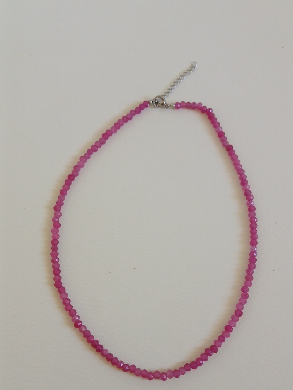 Pink Tourmaline  Faceted Beaded Necklace - Women's Jewelry Nwt